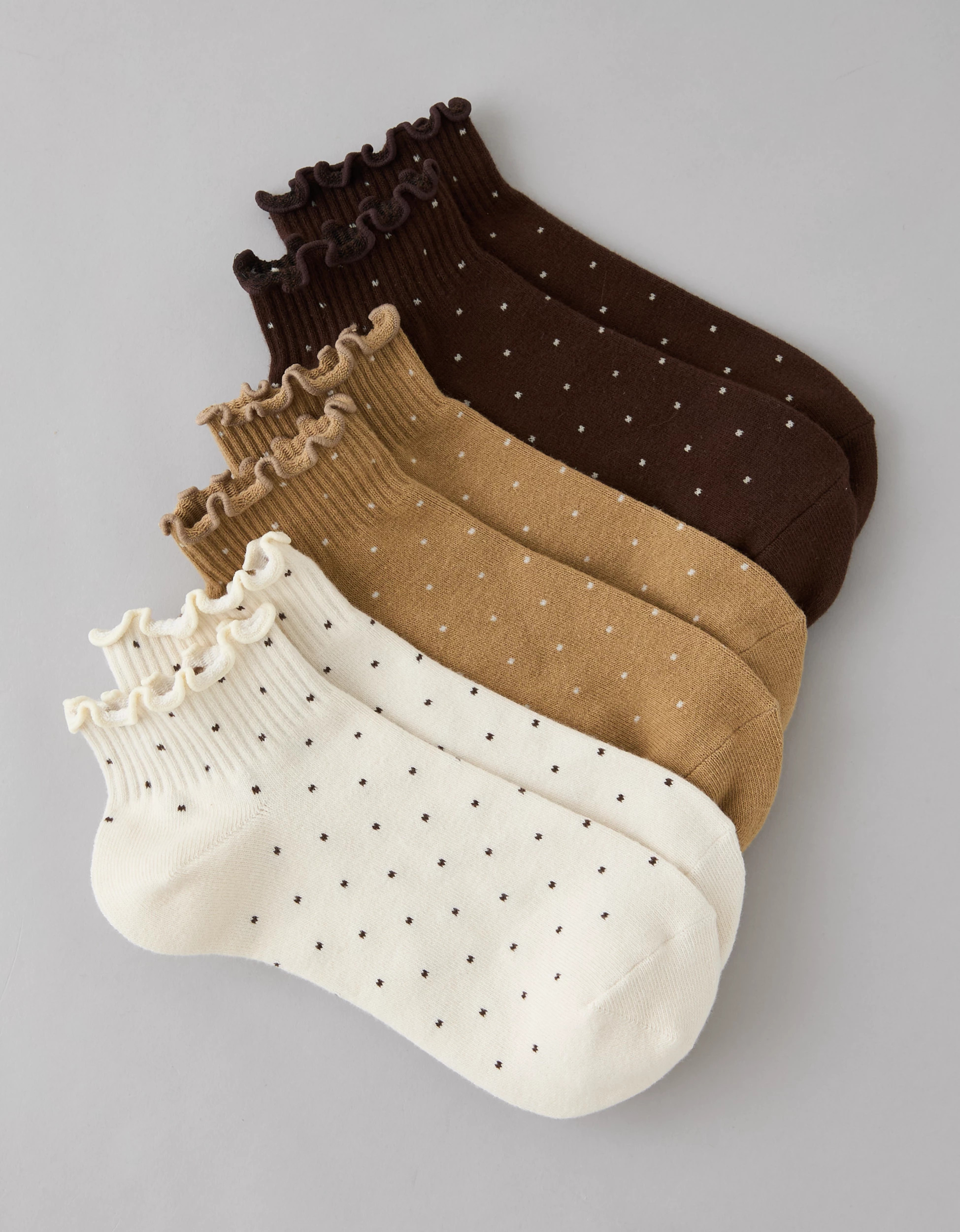 AE Ruffle Shortie Crew Socks 3-Pack | American Eagle Outfitters (US & CA)