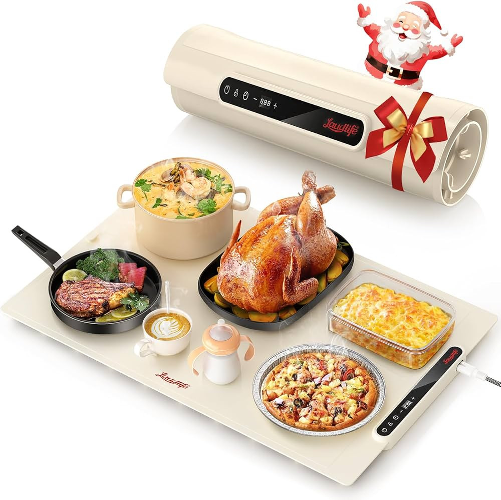 Electric Warming Tray with 7 Adjustable Temperature, Laudlife Foldable Food Warmer for Parties wi... | Amazon (US)