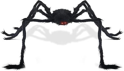 Jiaqee Halloween Spider,Halloween Decorations, 4.9 FT Scary Hairy Giant Spider for Halloween Outd... | Amazon (US)