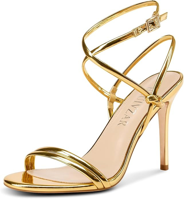 HEUIVZAR Womens Strappy Lace-up Stiletto High Heel Sandals Open Toe Ankle Strap Slingback Party S... | Amazon (US)