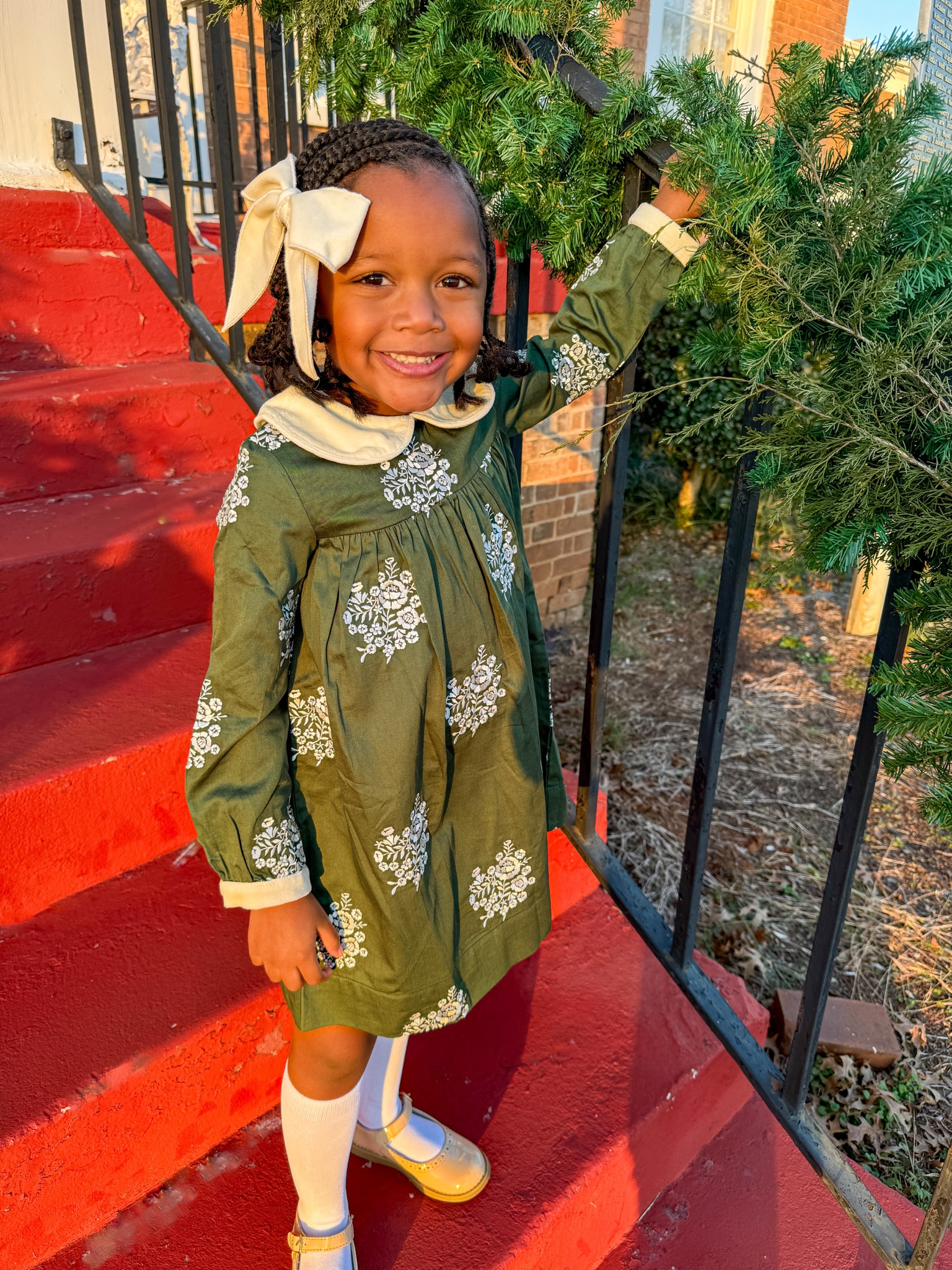 Merry Christmas Eve! 🎄 Petit Peony has some of the most beautiful dresses. The embroidery is 😍 On sale right now and can be worn after the holidays! 🙌🏾 Runs TTS. Wearing size 4. 
Toddler girl • dresses • gifts for her • kids clothess

#LTKSaleAlert #LTKKids #LTKGiftGuide