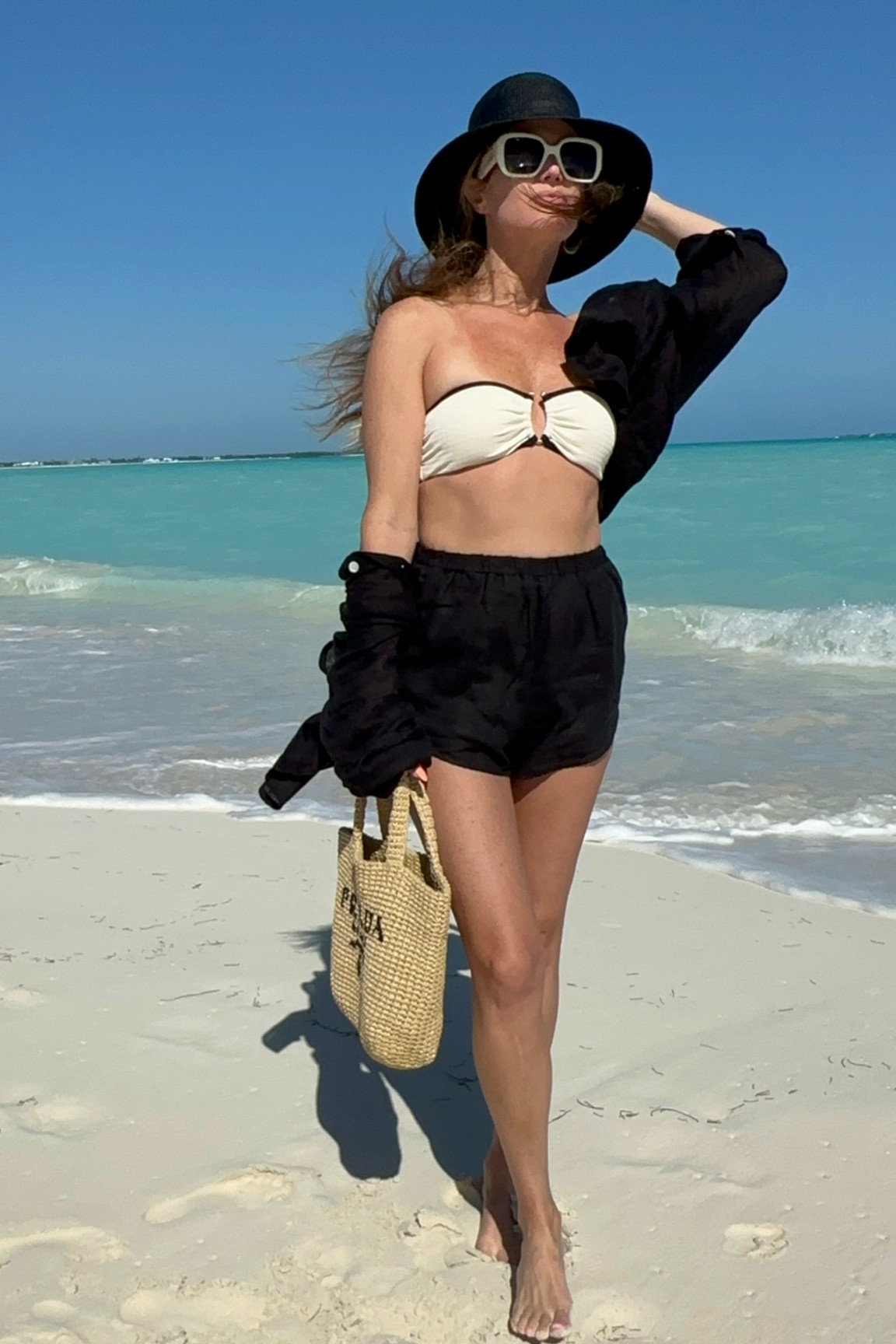 Love this linen cover up set, it comes in many colors. True to size. Also, love this darling bikini and sunhat. And this is one of my go to purses for the beach.
#beachclothes #beach #vacation 

#LTKtravel #LTKitbag #LTKswim