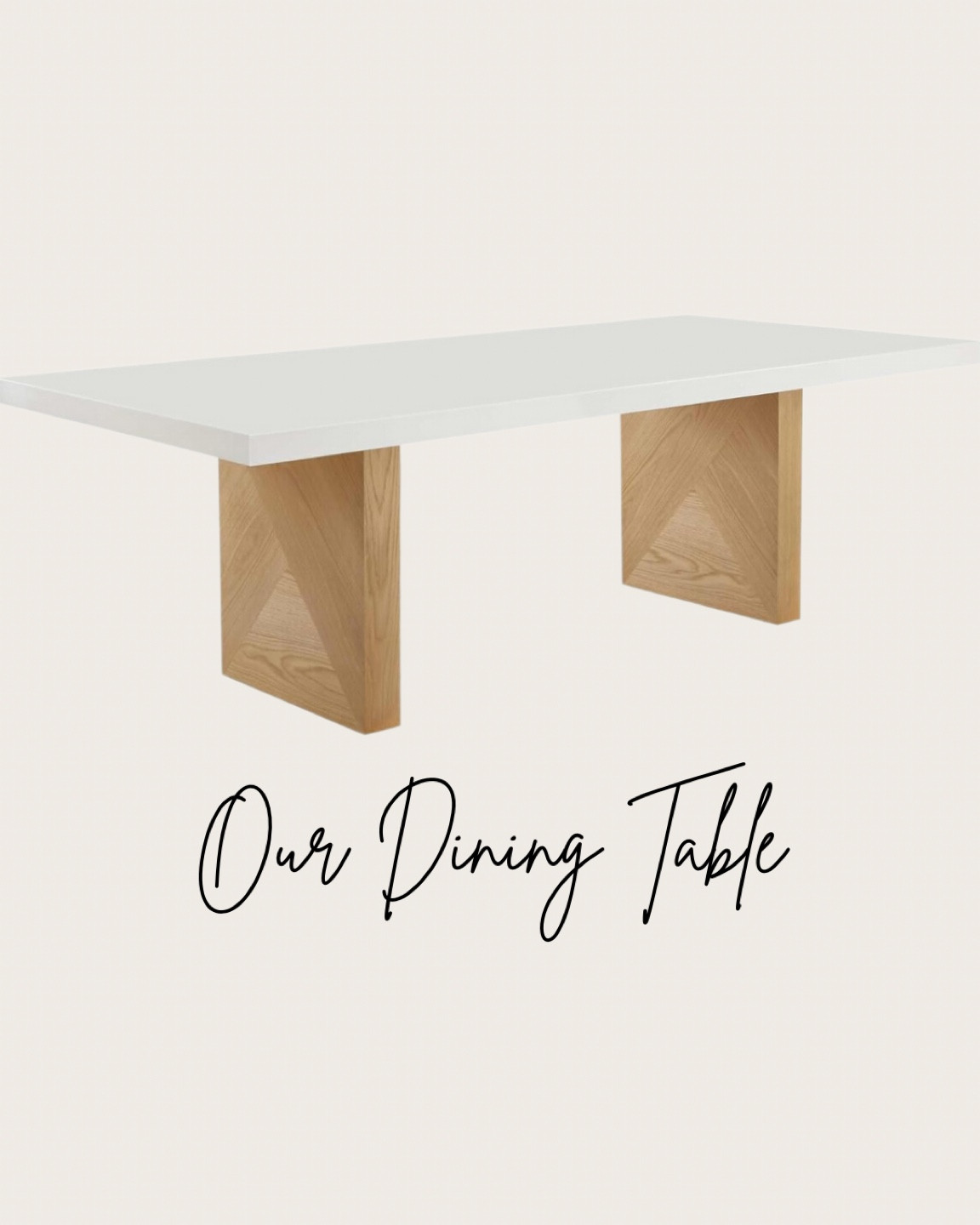 Dining table for our new home. Can hold six to eight chairs. Finding this on Amazon was a huge plus! 

Amazon dining table. Natural and white table. Kitchen table. TOV furniture. White gloss table top. California vibe. Wood pedestal legs. Dinner party. 



#LTKhome