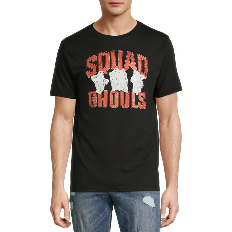 Way to Celebrate Men's & Big Men's Squad Ghouls Halloween Graphic Tee | Walmart (US)