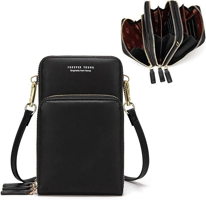 Small Crossbody Cell Phone Bag for Women, Mini Shoulder Handbag Wallet Card Hold Purse | Amazon (US)