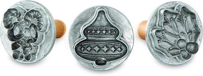 Nordic Ware Holiday Cookie Stamps (Set of 3), Sturdy Cast Aluminium Cookie Stamp Set, Cookie Pres... | Amazon (US)
