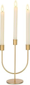 Sziqiqi Gold Candlestick Candle Holders - Candlesticks Candelabra Centerpiece for Tables 3-stem T... | Amazon (US)