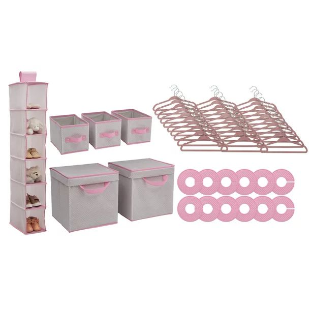 Delta Children Nursery Storage 48 Piece Set - Easy Storage/Organization Solution - Keeps Bedroom,... | Walmart (US)