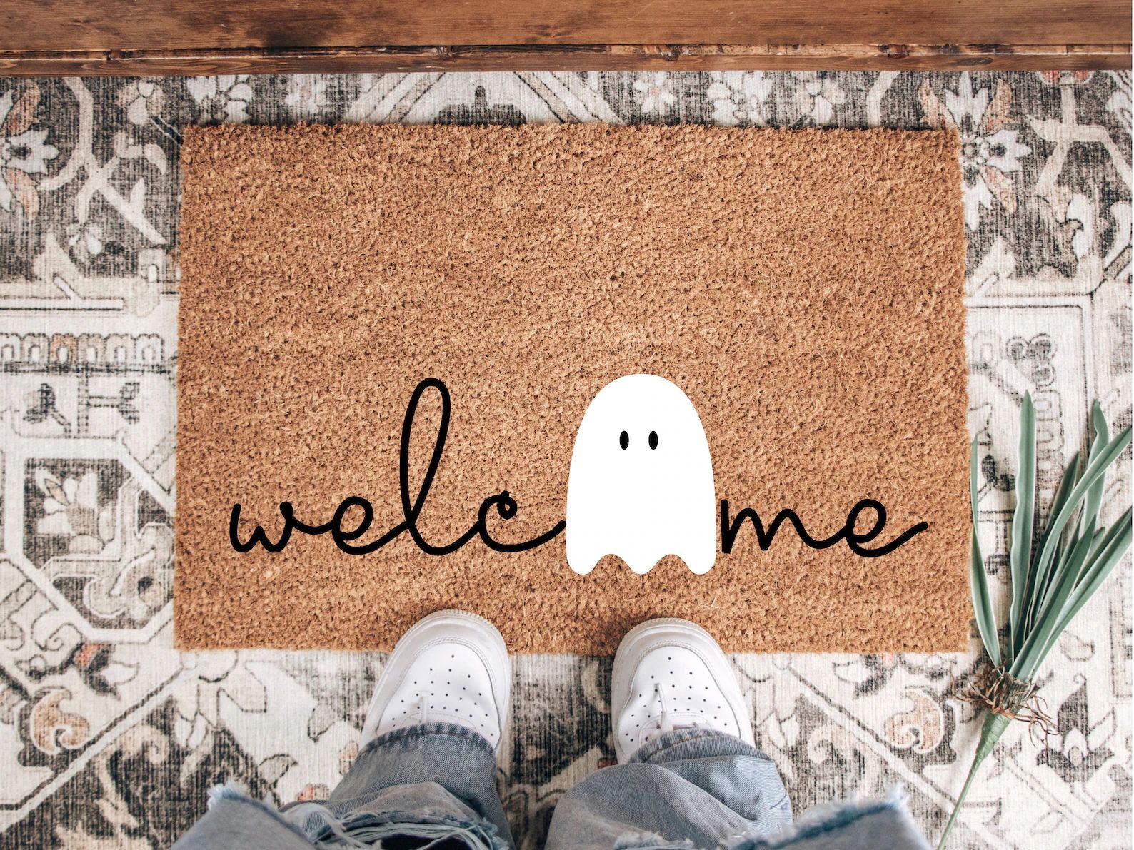 Halloween Ghost Welcome Mat, Halloween Doormat, Halloween Outdoor Decor, Ghost Decor, Halloween G... | Etsy (US)