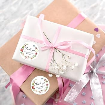 Wildflower Thank You Party Favors Stickers,60Pcs 2Inch Thank You Stickers,Thank You for Celebrati... | Amazon (US)