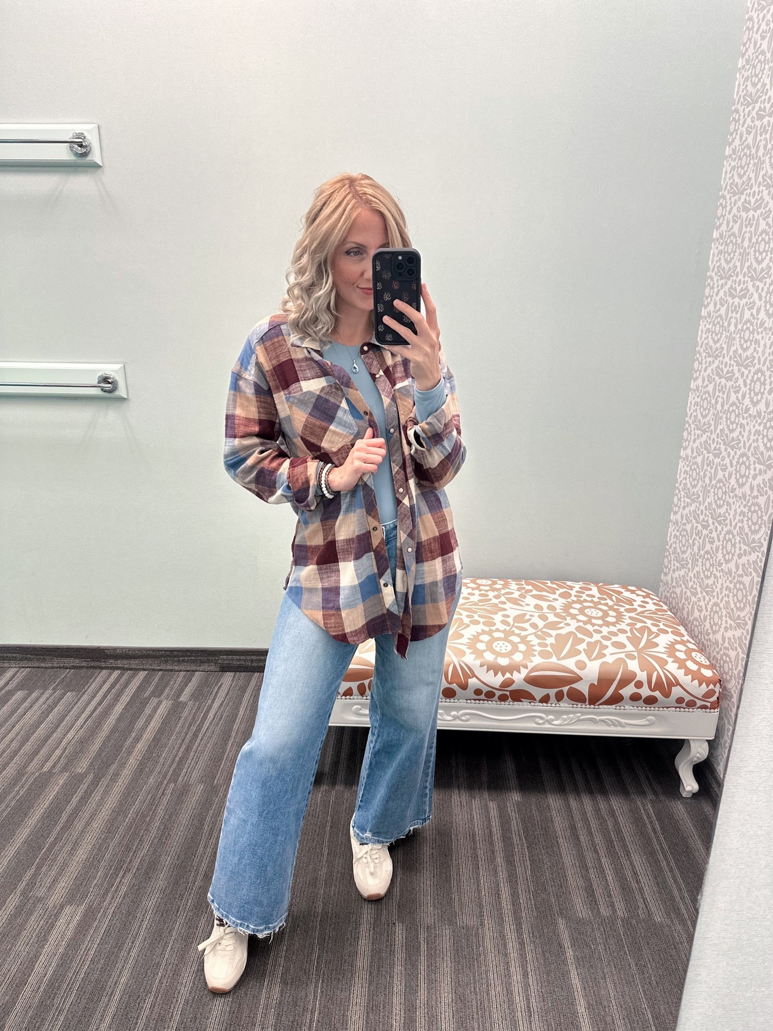 Wearing 27 in jeans and small in plaid, medium in bodysuit and 8 in shoes

#LTKootd #LTKgrwm #LTKSaleAlert