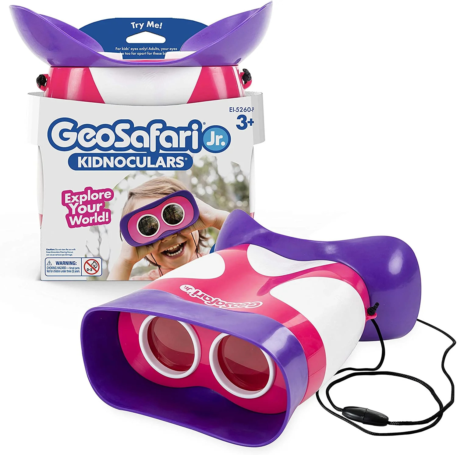 Educational Insights GeoSafari Jr. Kidnoculars Pink Binoculars Science STEM Toy for Preschool Kid... | Walmart (US)