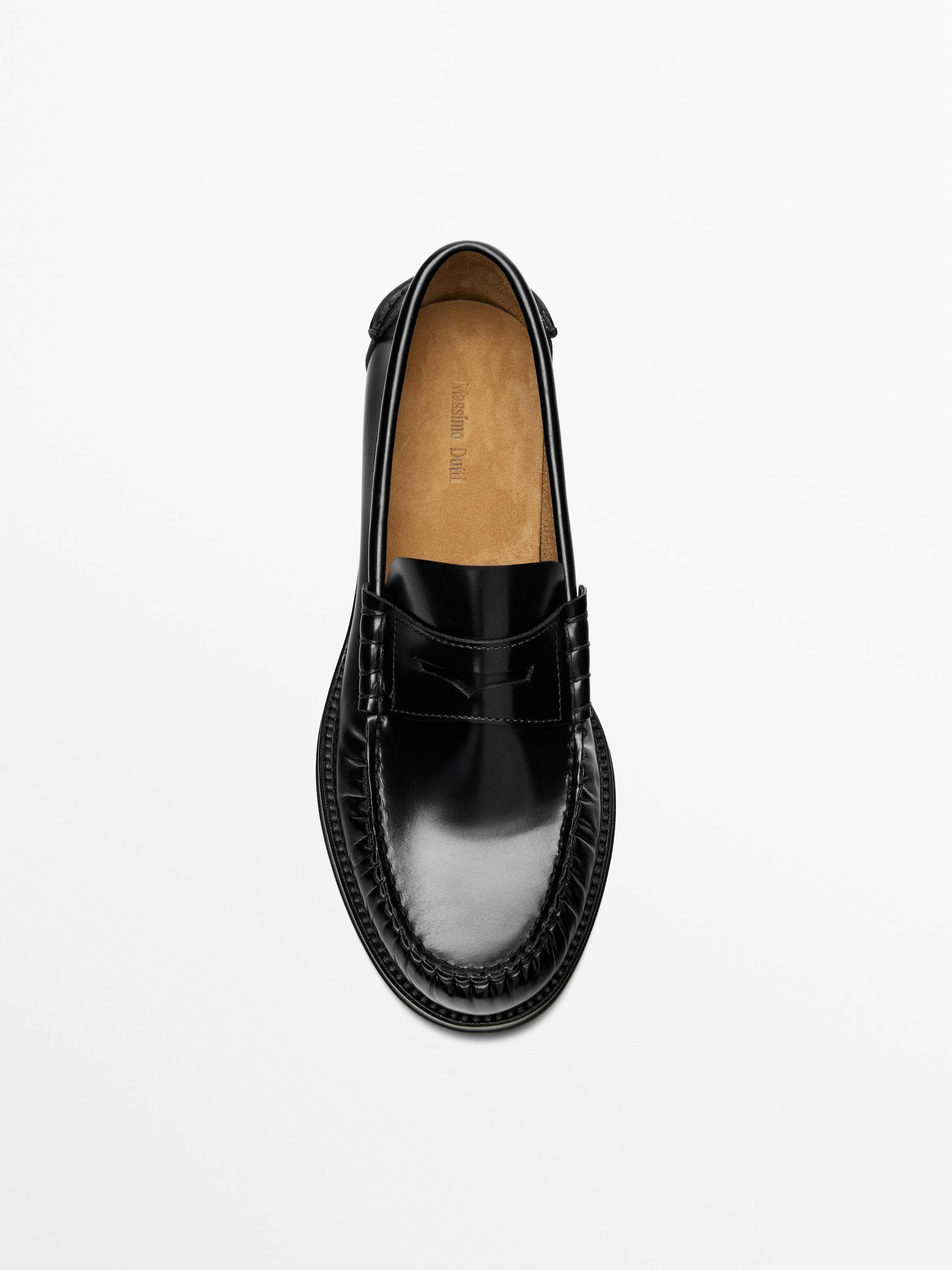 Soft leather loafers | Massimo Dutti US
