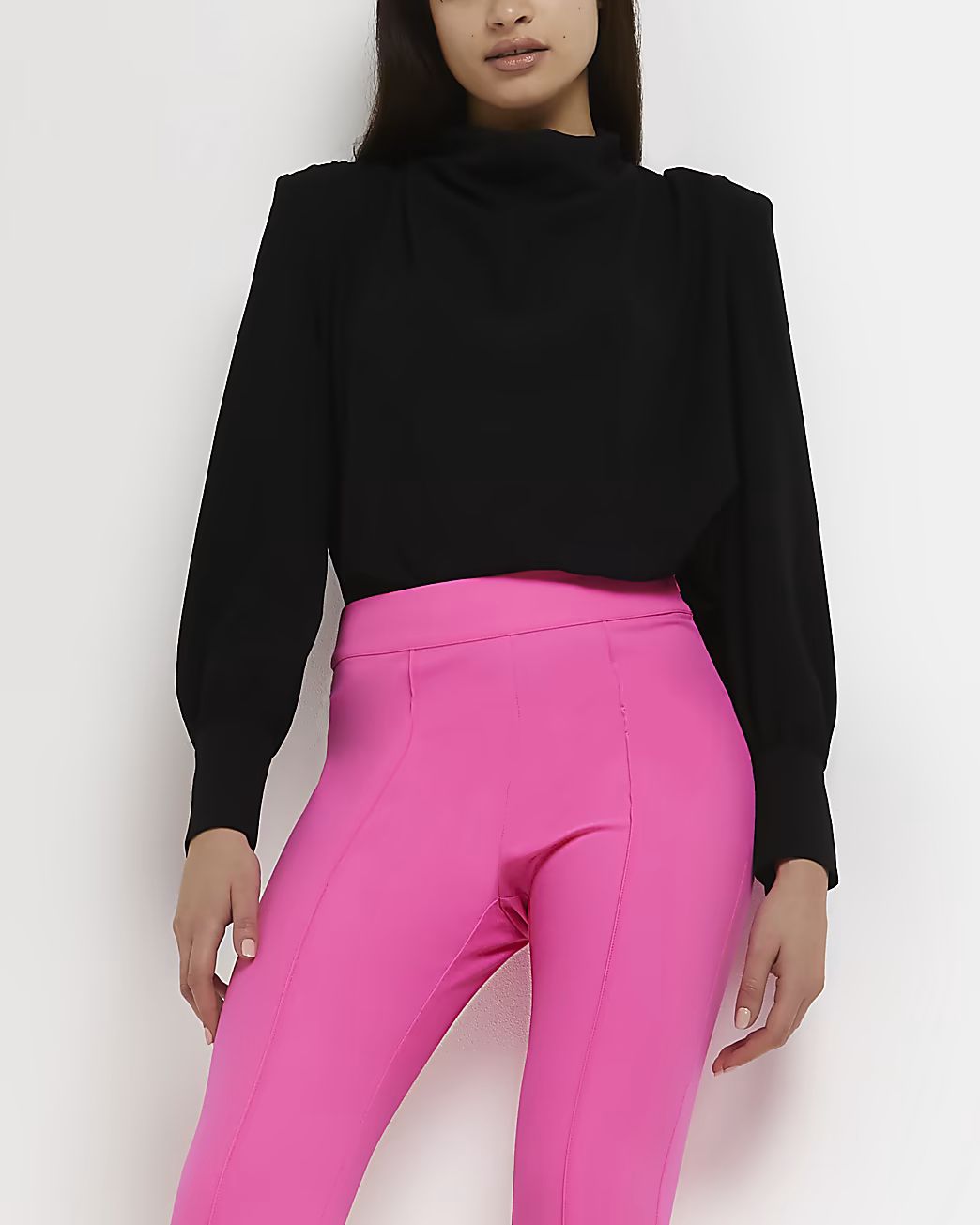 Black cowl neck top | River Island (UK & IE)