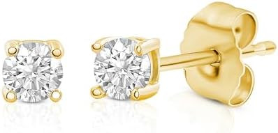 Amazon Essentials 0.25 to 1 Carat IGI Certified Solitaire Lab Grown Diamond Stud 14k Gold 4 Prong... | Amazon (US)