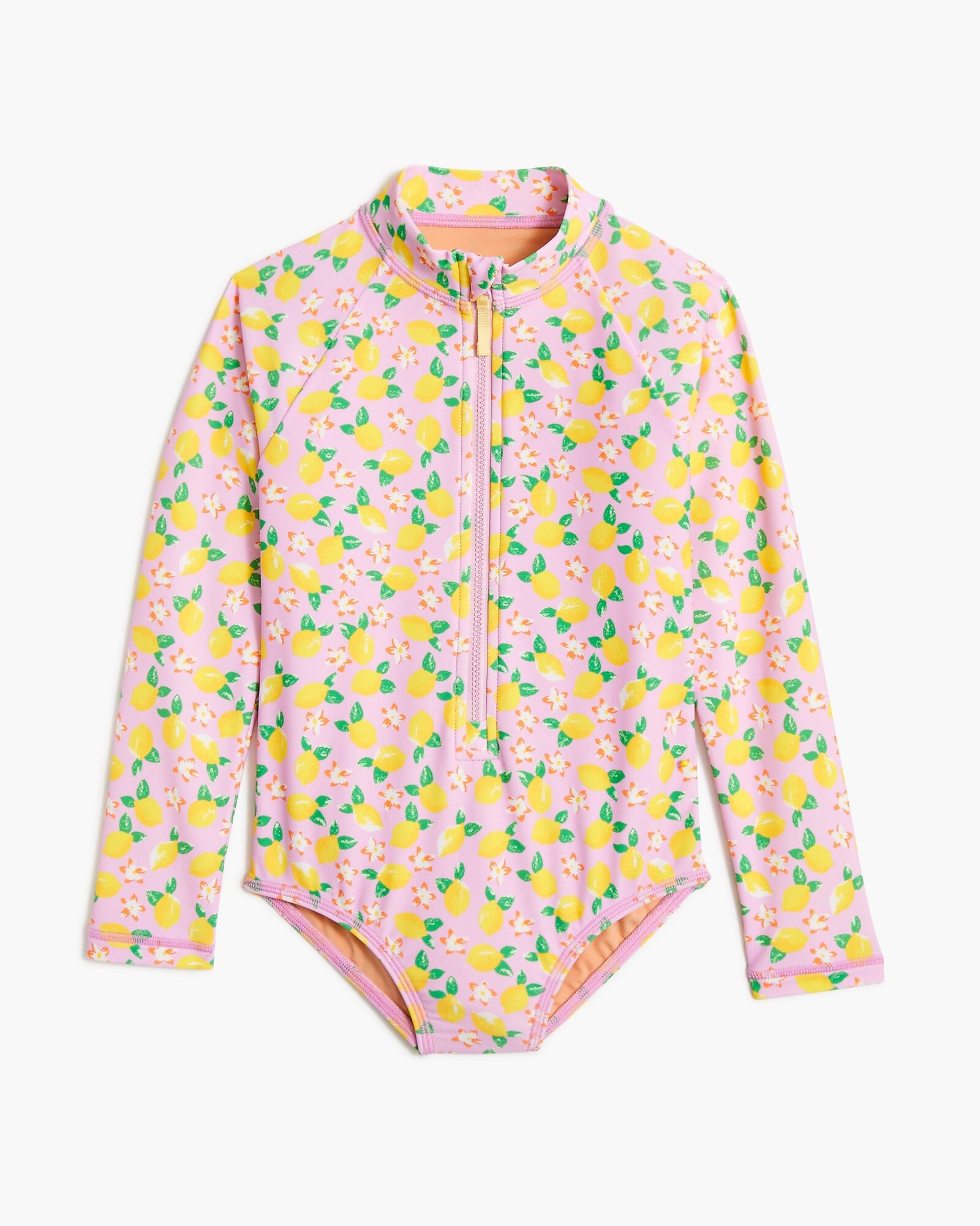 Girls' lemon rash guard swimsuit | J.Crew Factory