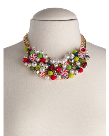 Holiday Candy Bib Necklace | TJ Maxx