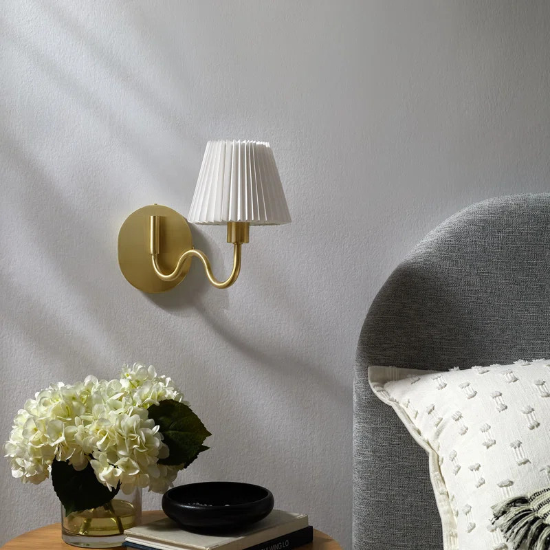Wave Squiggle Arm Wall Sconce In Black | Wayfair North America