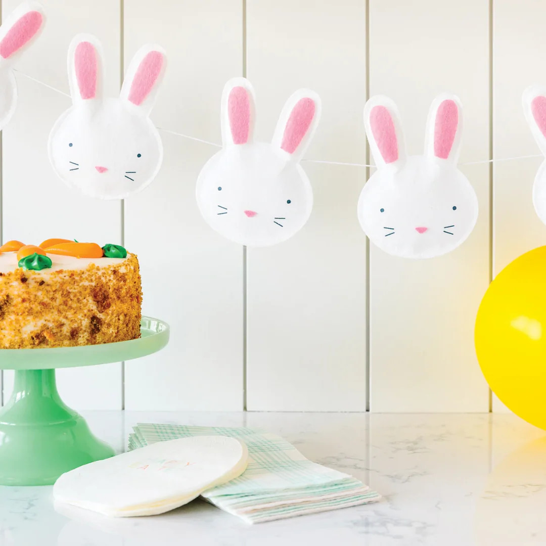 Puffy Felt Bunny Banner | Ellie and Piper