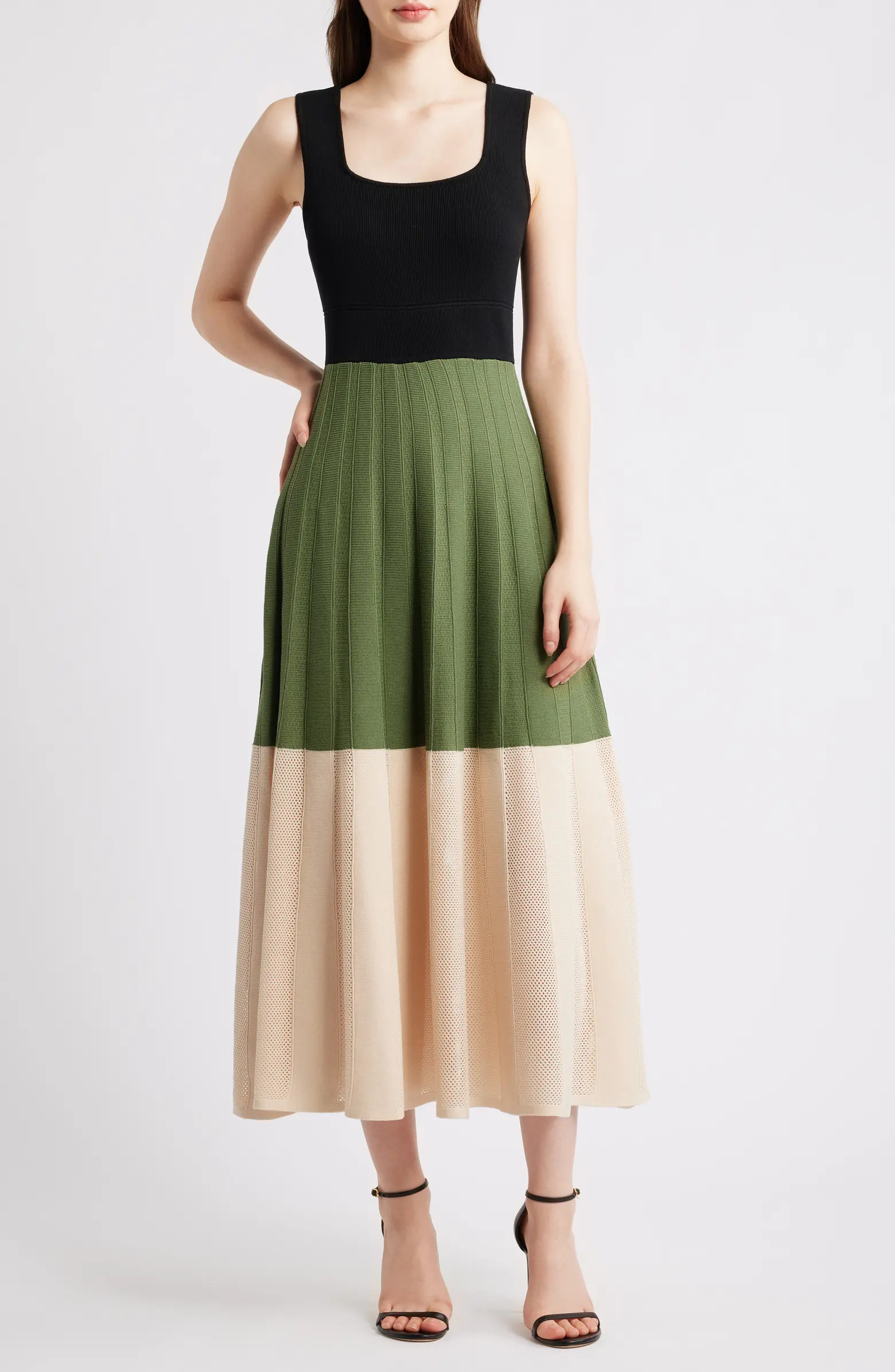 Colorblock Knit Midi Dress | Nordstrom
