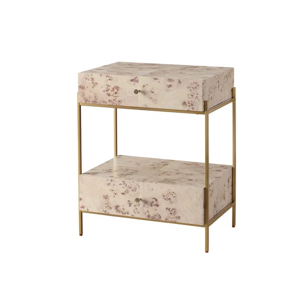 The 24" Tranquility Burl Bedside Table | Wayfair North America