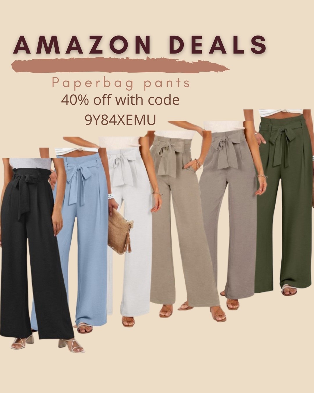 $15 ends 6/2

Amazon fashion
Amazon deals
Workwear 
Paperbag
Pants
Trousers

#LTKSaleAlert