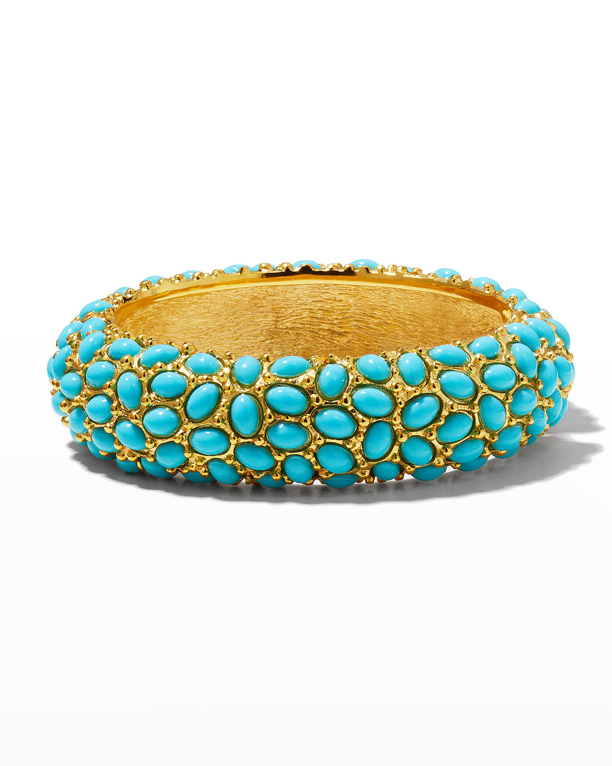 Hinged Cabochon Crystal Bracelet, Turquoise | Neiman Marcus