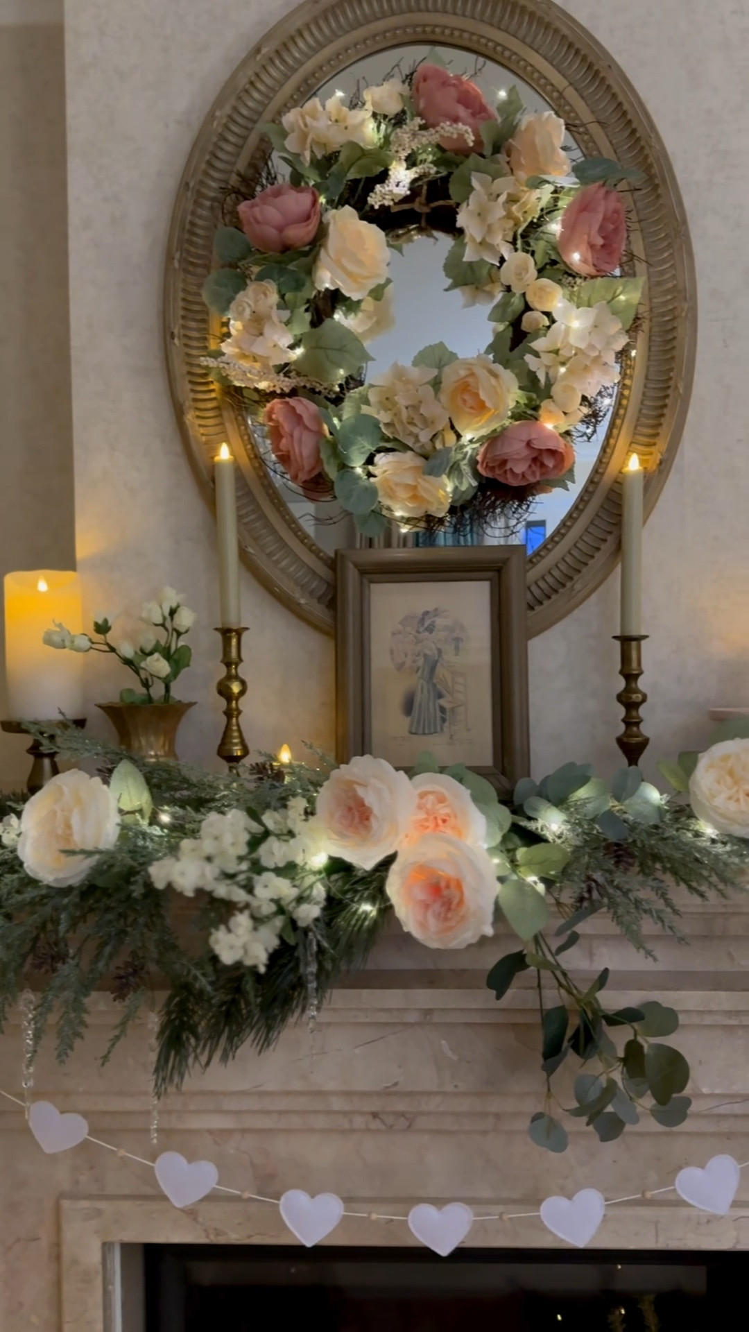 Valentine’s Day decor, romantic home decor, @Michaels faux roses, spring mantel decor 

#LTKValentine #LTKHome #LTKSeasonal