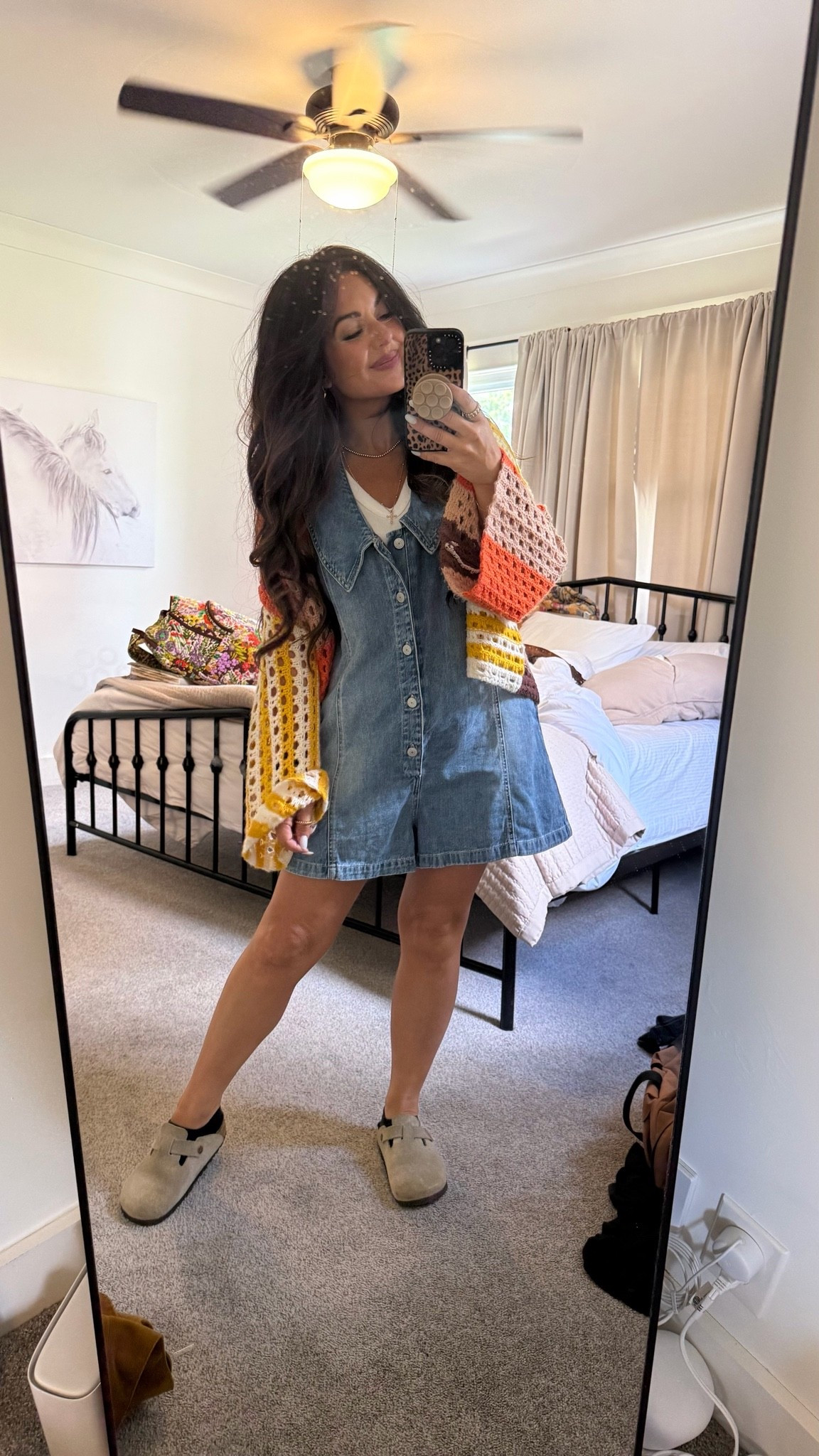 Love this look for summer! 
Free people Denim Romper.
The cardigan is an old love from Three Birds Nest.

#LTKgrwm #LTKootd #LTKdayinmylife