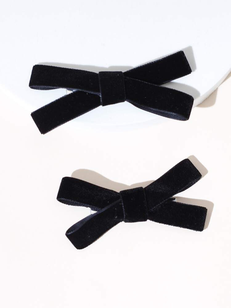 2pcs Bow Decor Alligator Hair Clip | SHEIN