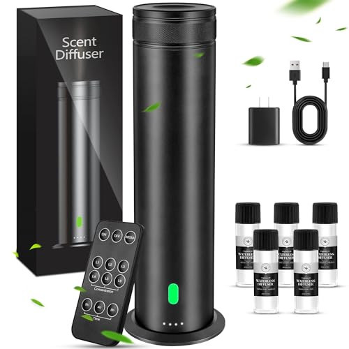 Waterless Scent Diffuser Starter Kit - Suitable for Home and Hotel Series Air Diffuser, 800 Square Inches of Coverage, 5 Kinds of Scented Essential Oils, Remote Control | Amazon (US)