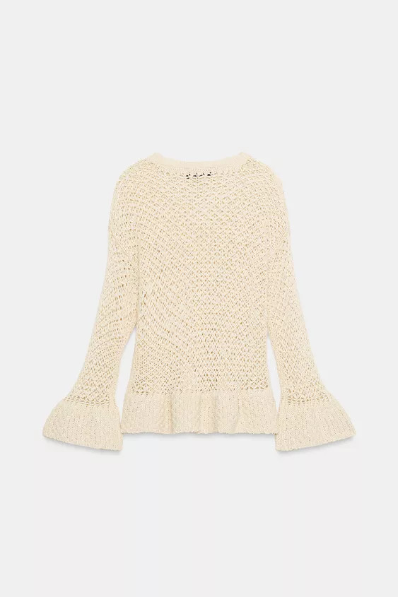 KNIT JUMPER WITH RUFFLES | Zara UK