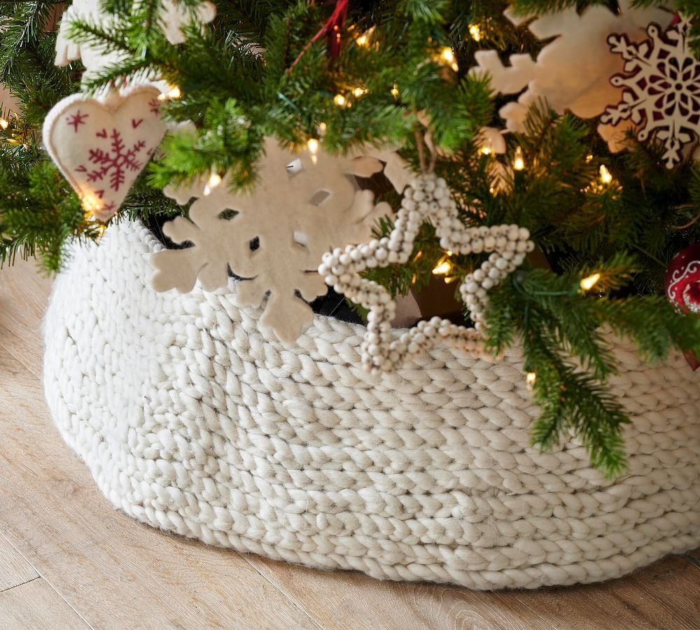 Chunky Knit Tree Collar | Pottery Barn (US)