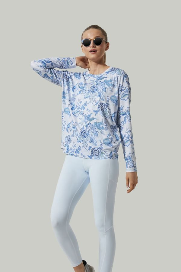 Heirloom Floral Long Sleeve Boyfriend Performance Tee | Tuckernuck (US)