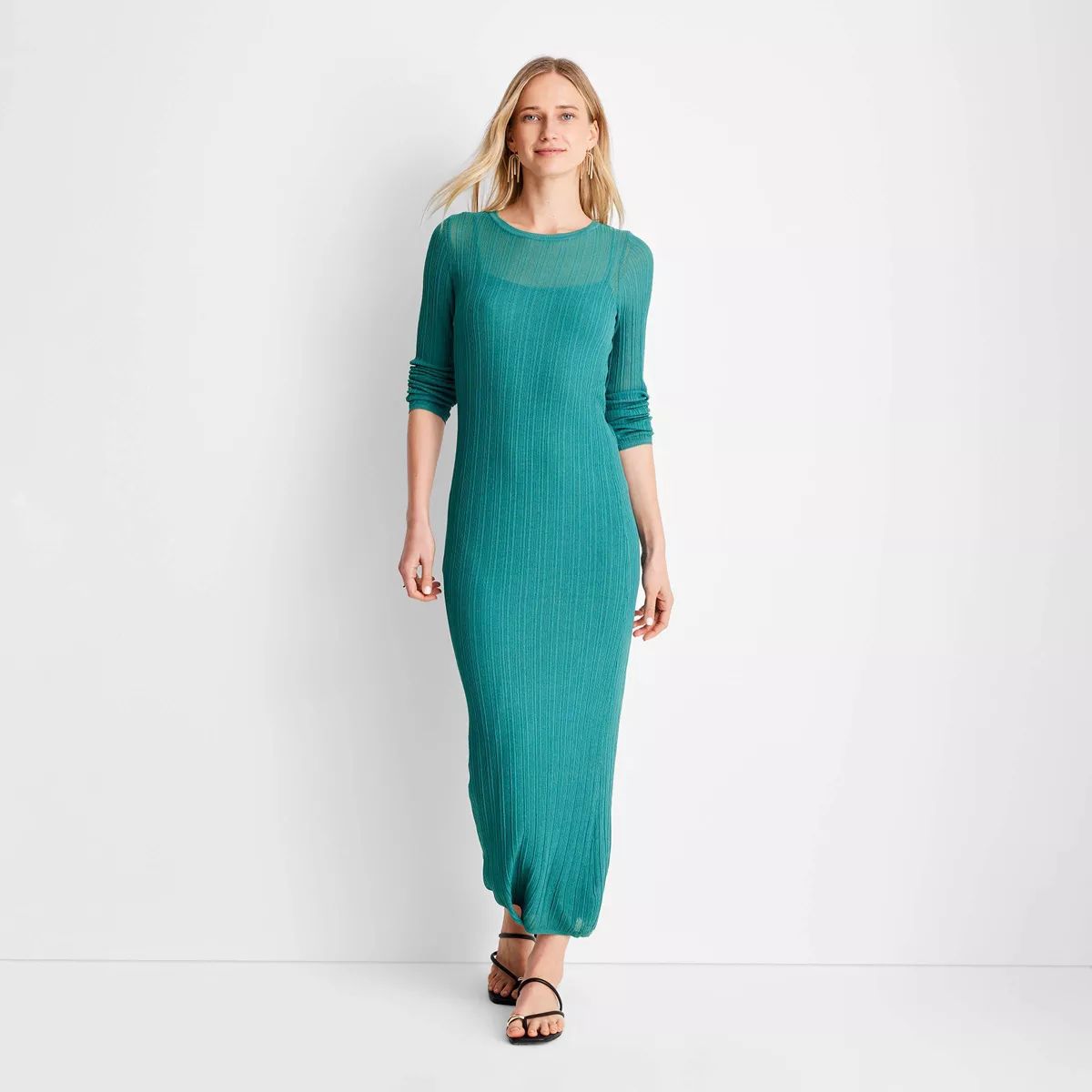 Women's Long Sleeve Sheer Midi Dress - Future Collective™ with Jenny K. Lopez | Target
