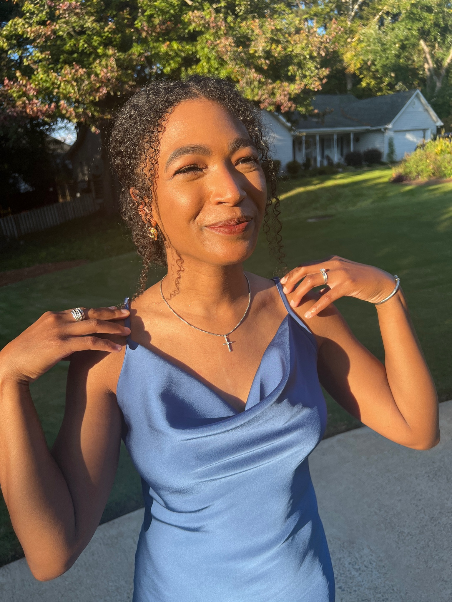 Do you ever feel like a dress was MADE for you!!!? AHHHH love this blue soooo much! It’s insane!! 

If you haven’t jumped on the cowl neck trend, please try it! 

#LTKwedding #LTKSeasonal #LTKbeauty