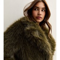Women's Dark Khaki Faux Fur Coat New Look | New Look (UK)