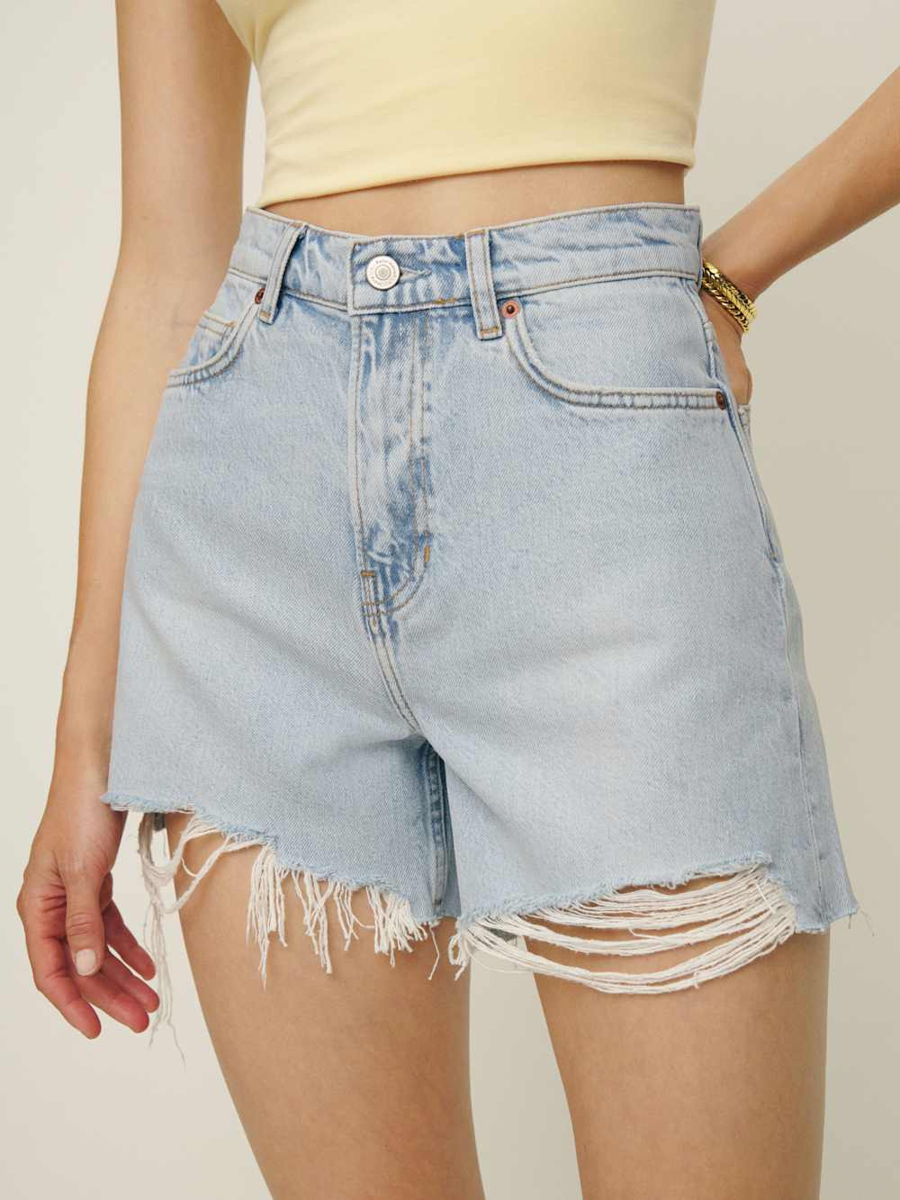 Wilder High Rise Relaxed Jean Shorts | Reformation (Global)