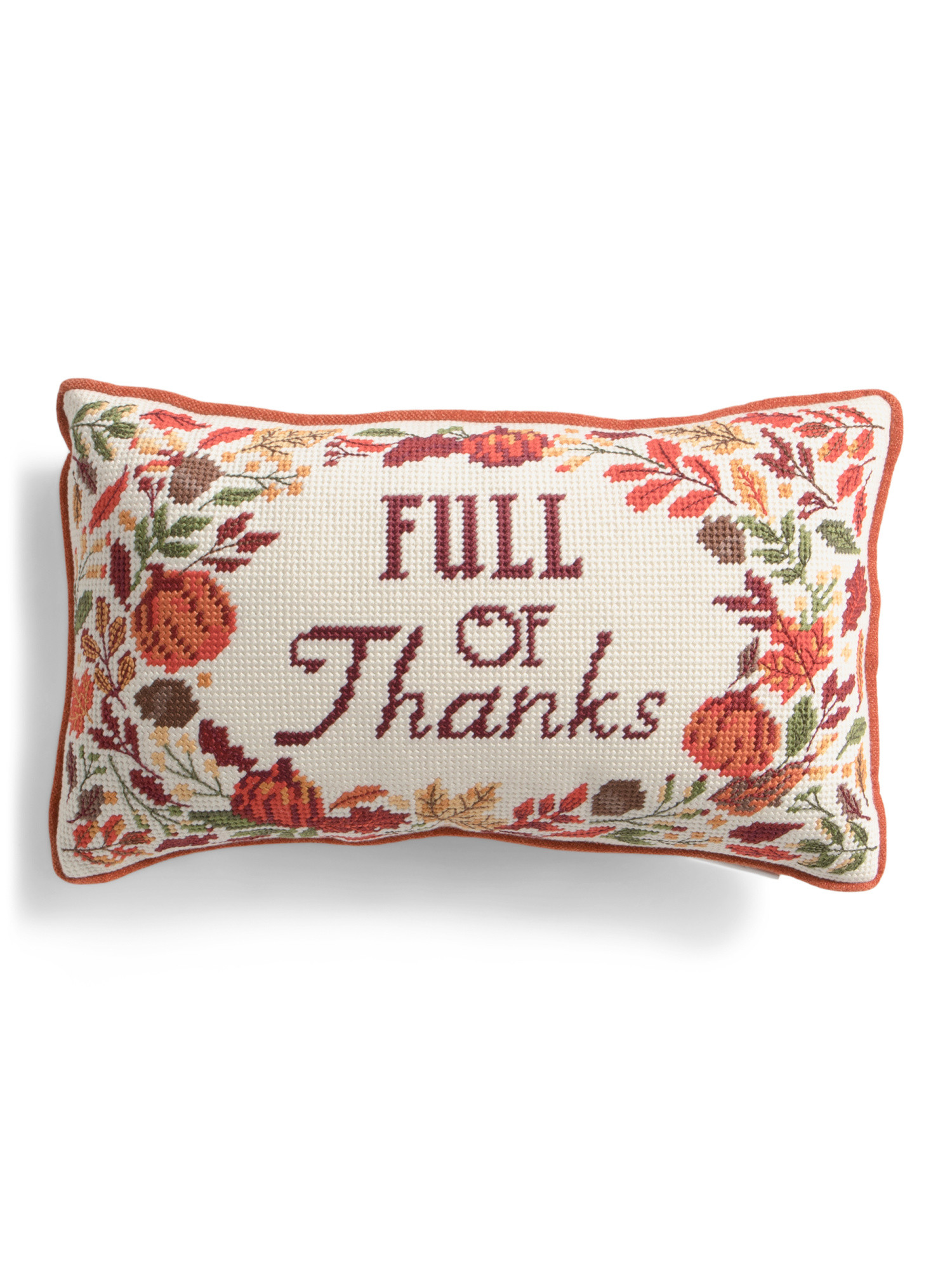 9x15 Needlepoint Full Of Thanks Pillow | TJ Maxx