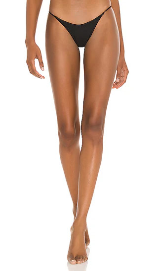 The String Pant Bikini Bottom in Black | Revolve Clothing (Global)