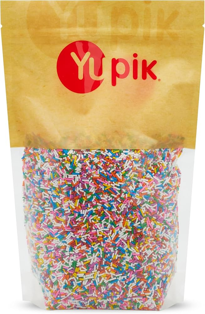 Yupik Rainbow Sprinkles, 2.2 Lb, Low In Sugar, Cholesterol-Free, Sodium-Free, Kosher, Dessert Top... | Amazon (US)
