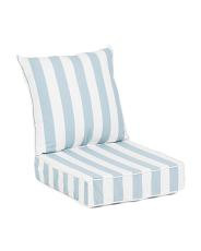 Cabana Stripe Outdoor Pillow And Deep Seat Cushion Set | TJ Maxx