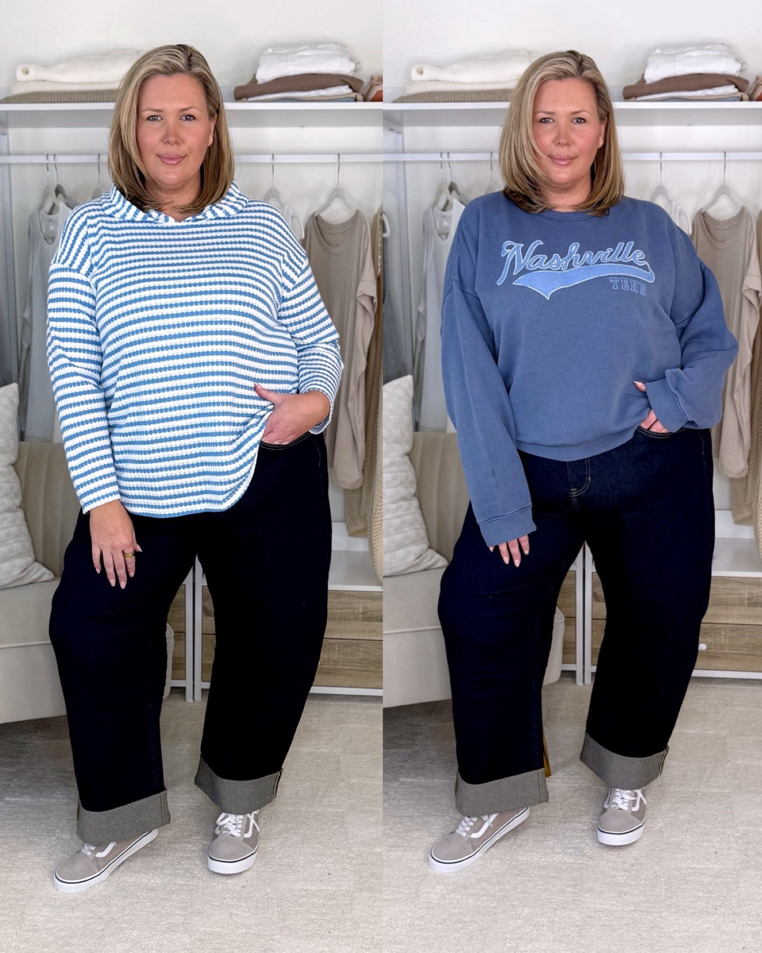 Spanx jeans 2X
Stripe top 18/20
Tank is torrid size 1 
Nashville top xxl 

Plus size fashion everyday outfit ideas trendy fashion ootd comfy casual spring fashionn

#LTKOver40 #LTKMidsize #LTKPlusSize