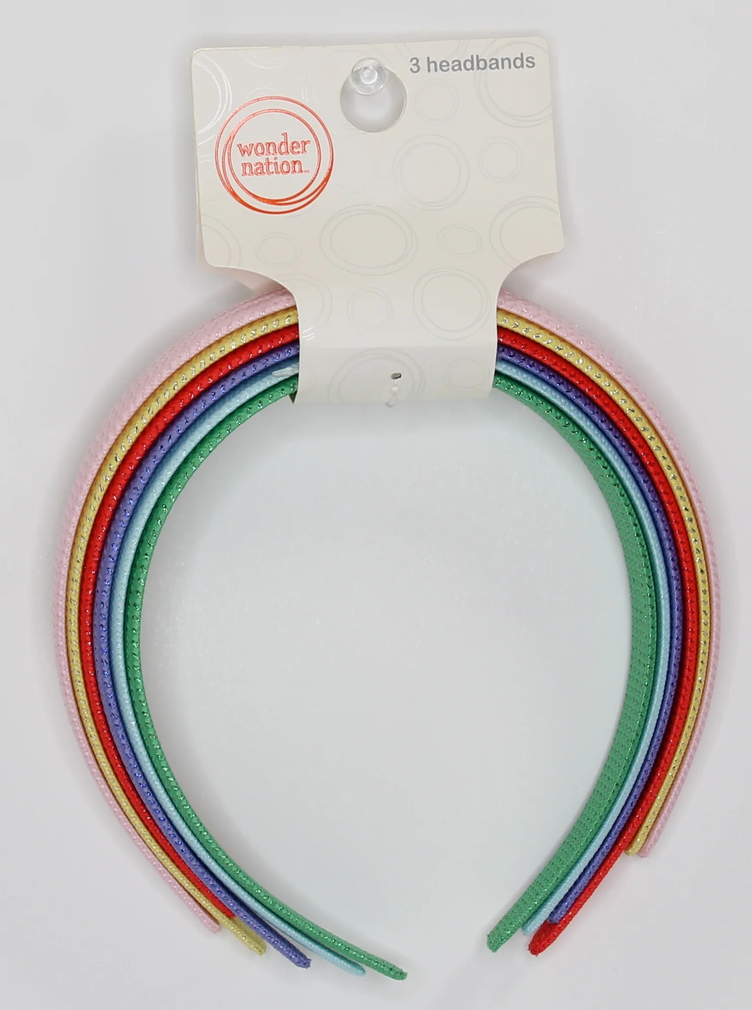 Wonder Nation Girls Woven Lurex Headbands, 6-Piece, Multi | Walmart (US)