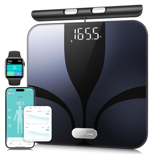 Posture Scale for Body Weight and Fat Percentage, 8 Electrodes Larger Platform Digital Scale for BMI 28 Body Composition Measurement, Bathroom Smart Scales with LED Display FSA or HSA Eligible | Amazon (US)