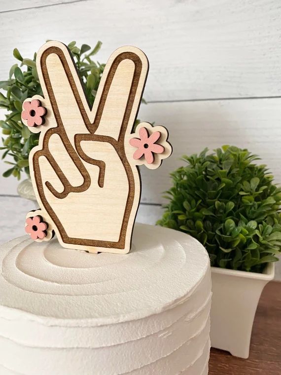 Two Groovy Flower Cake Topper, Boho Cake Topper, First Birthday Cake Topper, Groovy Cake Topper, ... | Etsy (US)