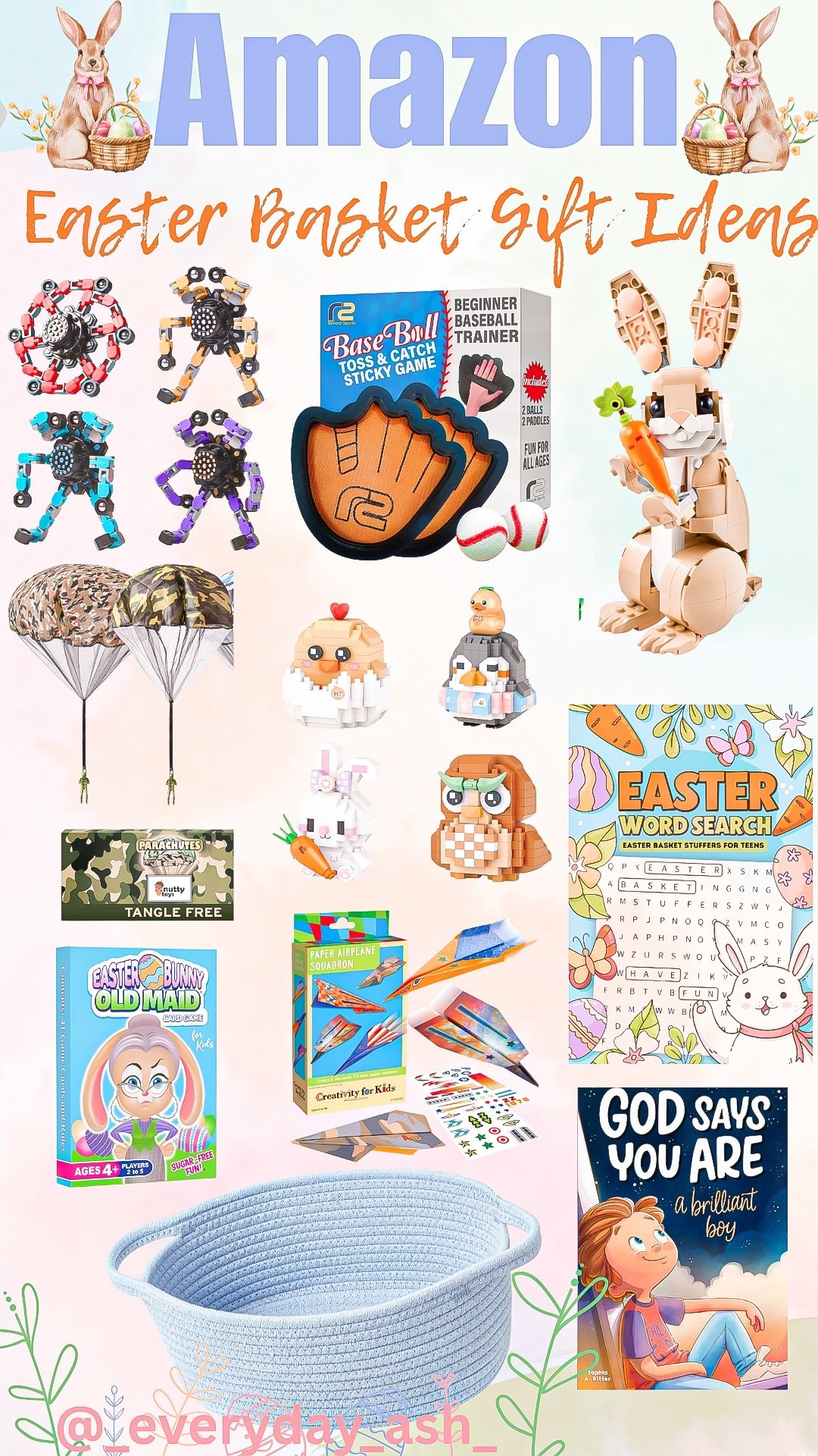 Amazon // gift basket ideas 💙🩵🐇

Gifts for kids, buys gifts, Easter basket gifts, spring toys , kids toys 

#LTKKids #LTKMens #LTKSeasonal