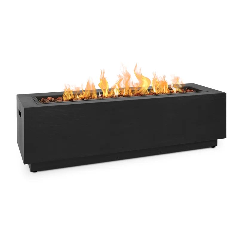 Lanesboro Rectangle Propane Fire Table with Natural Gas Conversion Kit by Real Flame | Wayfair North America