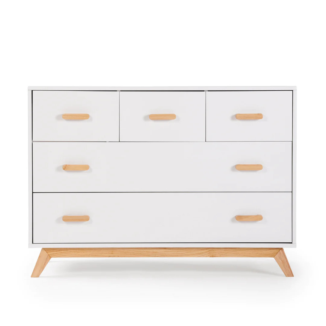 Soho 5-Drawer Dresser - White/Natural | Project Nursery