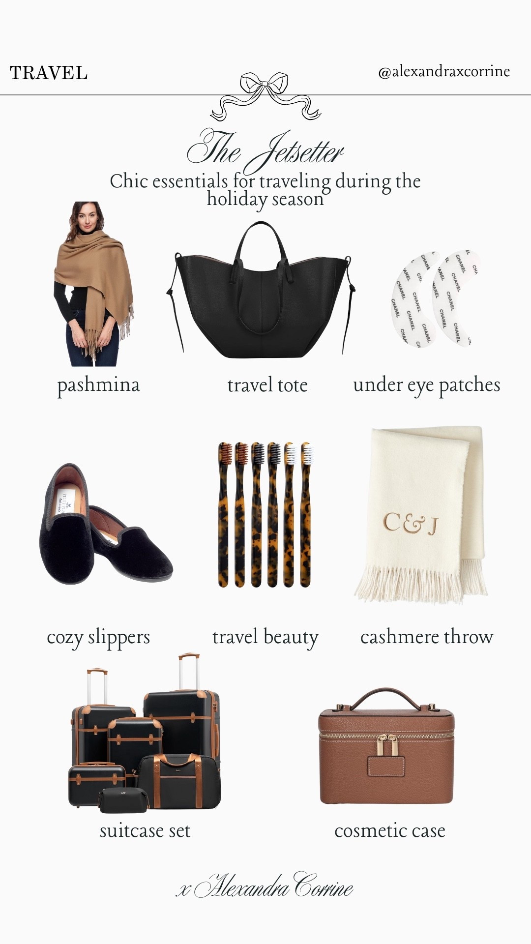 Chic holiday travel essentials 🤍

Travel, holiday travel, travel essentials, Amazon finds, suitcase, weekender, cosmetic bag, tote bag, road trip

#LTKHoliday #LTKTravel